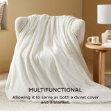 Bedsure Twisted Pattern Fluffy Duvet Cover Set