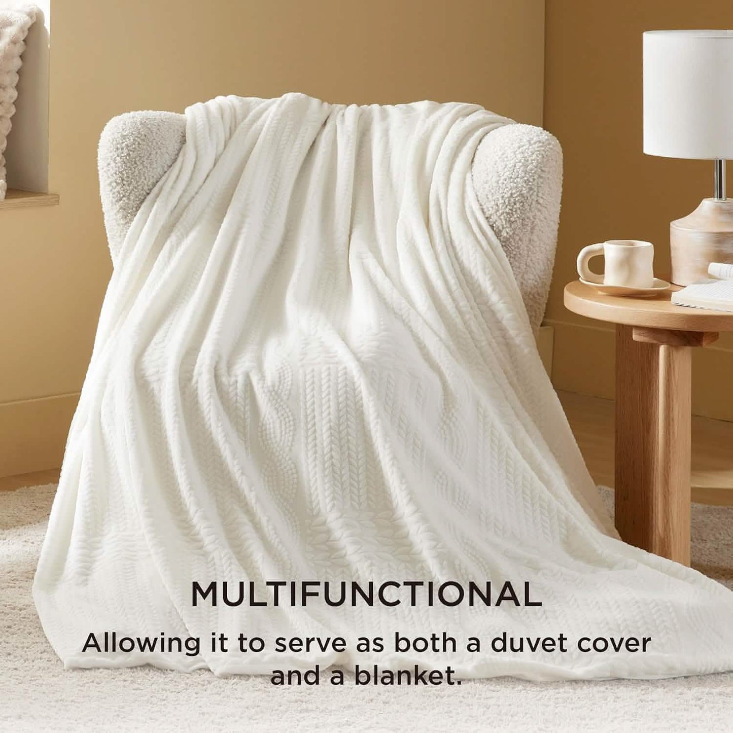 Twisted Pattern Fluffy Duvet Cover Set