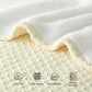 Knit Sherpa Reversible Throw Blanket-Grid