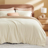 Bedsure Puffy Flannel Fleece Comforter Set