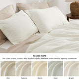 Bedsure Polyester Microfiber Waffle Duvet Weave Duvet Cover Set