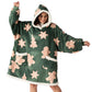 GentleSoft® Sherpa Fleece Printed Short Wearable Blanket Hoodie