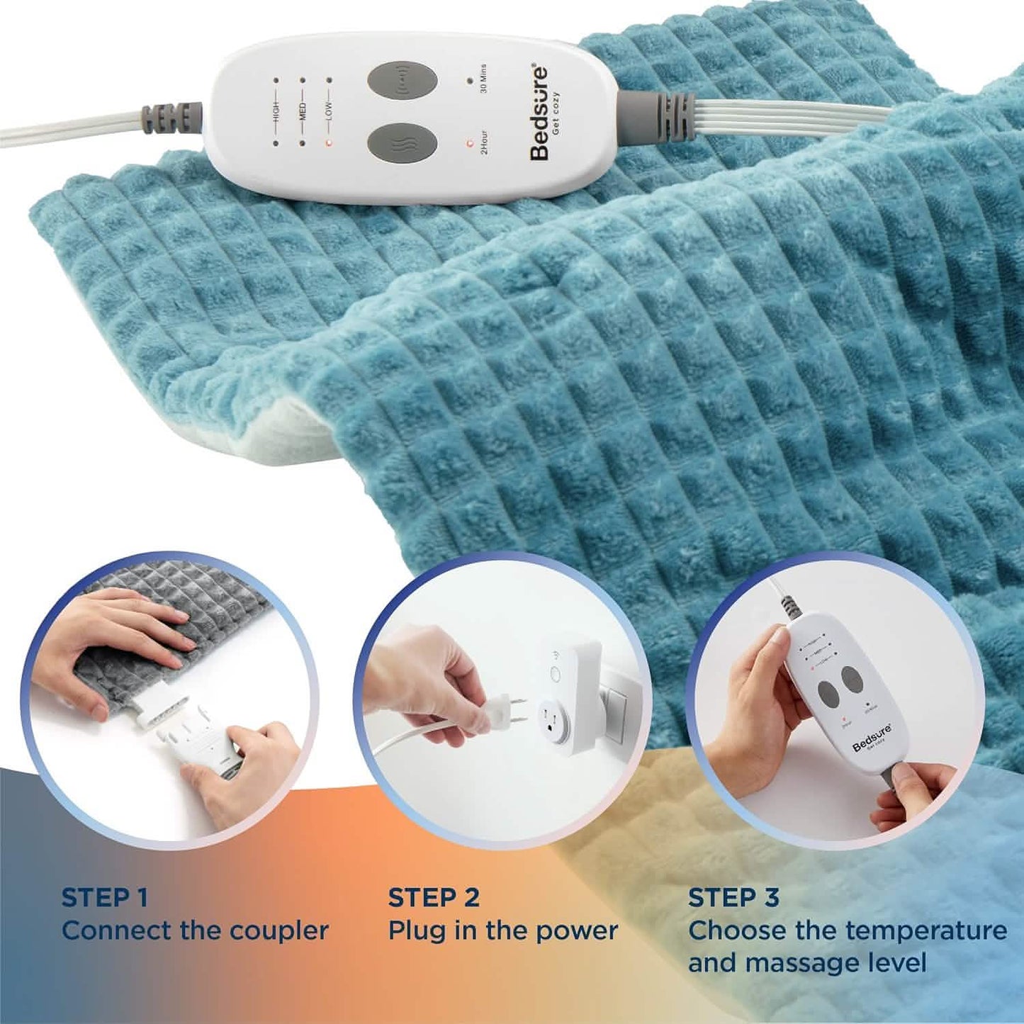 Weighted Heating Pad with Massager
