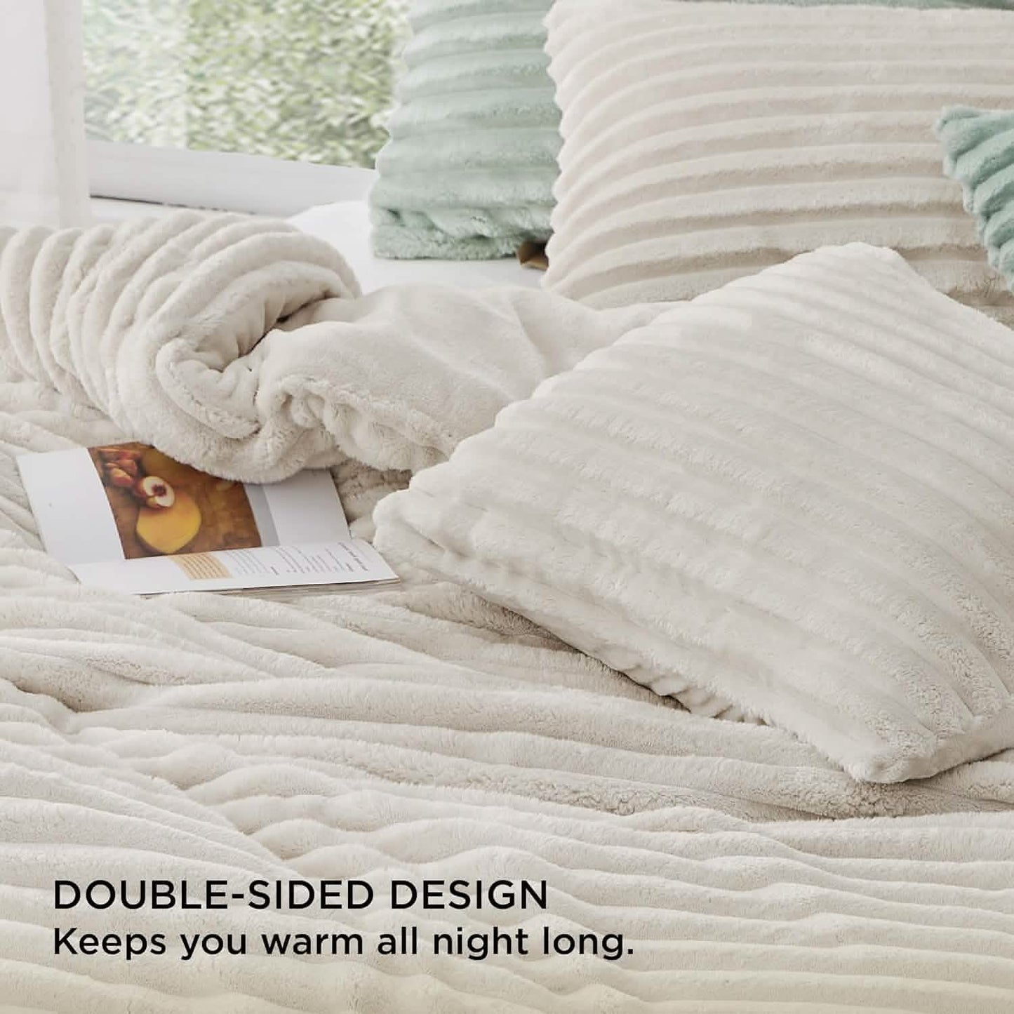Striped Flannel Comforter Set