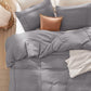 Striped Tufted Embroidery Duvet Cover Set