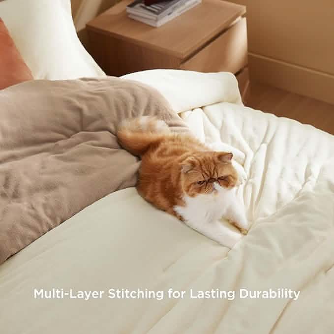 Puffy Flannel Fleece Comforter Set