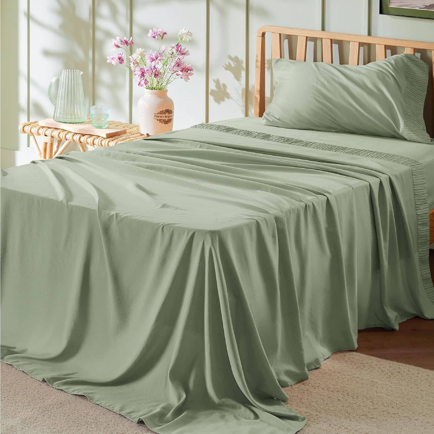 Ruched Sheet Set-2