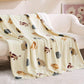 Printed Throw Sherpa Blanket Print-cat