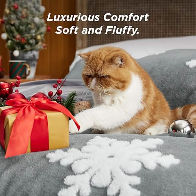 Snowflake Comforter Set Grey