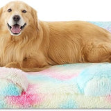 Orthopedic Long Faux Fur Flannel Dog Sofa