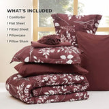 Bedsure Elegant Floral Comforter Sets