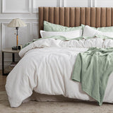 Cotton Waffle Weave Comforter Set