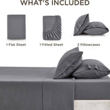 Bedsure Breathable Cotton Linen Bed Sheet Set