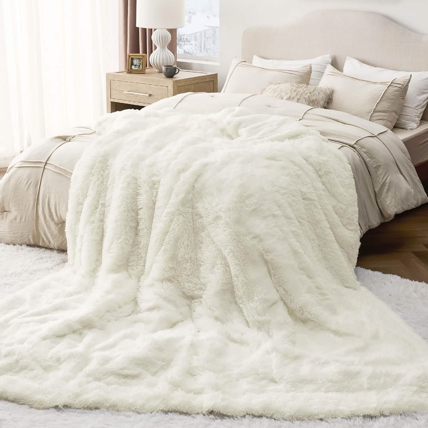 Fuzzy Faux Fur Blanket
