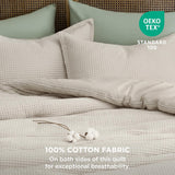 Cotton Waffle Weave Comforter Set