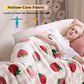 Printed Throw Sherpa Blanket strawberry