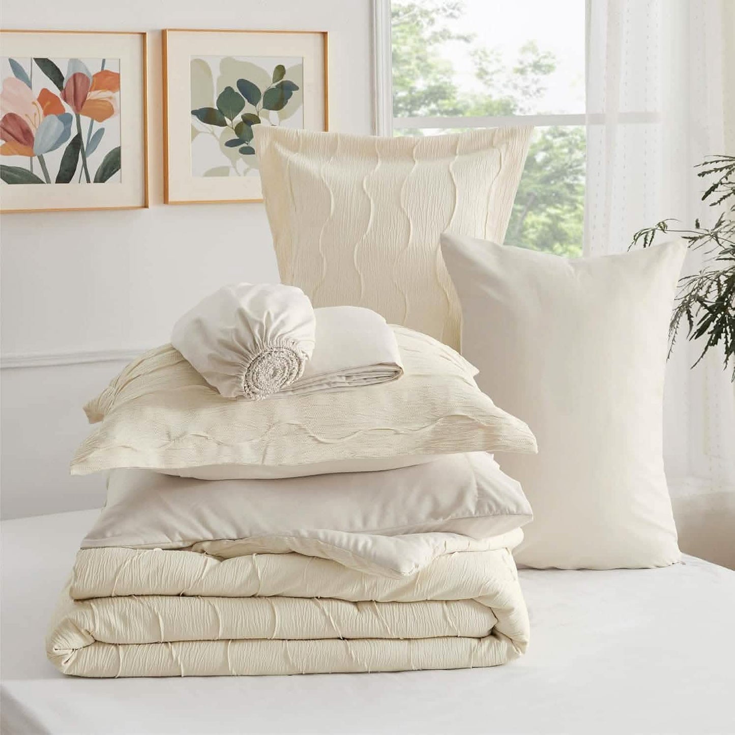 Comforter Set - 7 Pieces Bed in a Bag