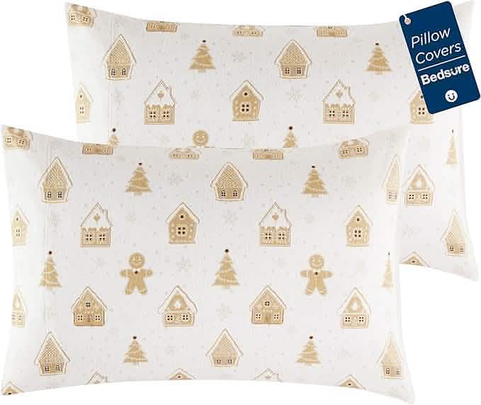 GentleSoft™ 100% Cotton Flannel Pillowcases Almond