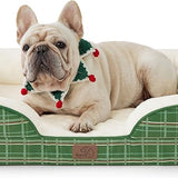 Bedsure Orthopedic Dog Sofa Holly Plaid