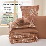 Bedsure Elegant Floral Comforter Sets