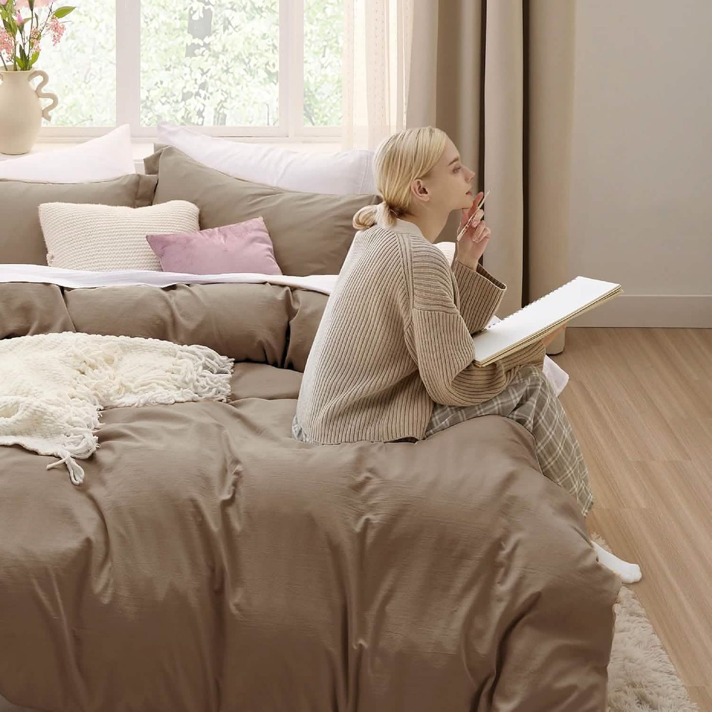 Prewashed Polyester Microfiber Duvet Cover Set