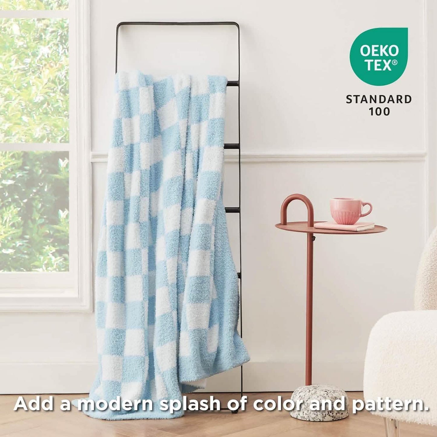 Super Soft Reversible Checkerboard Blanket