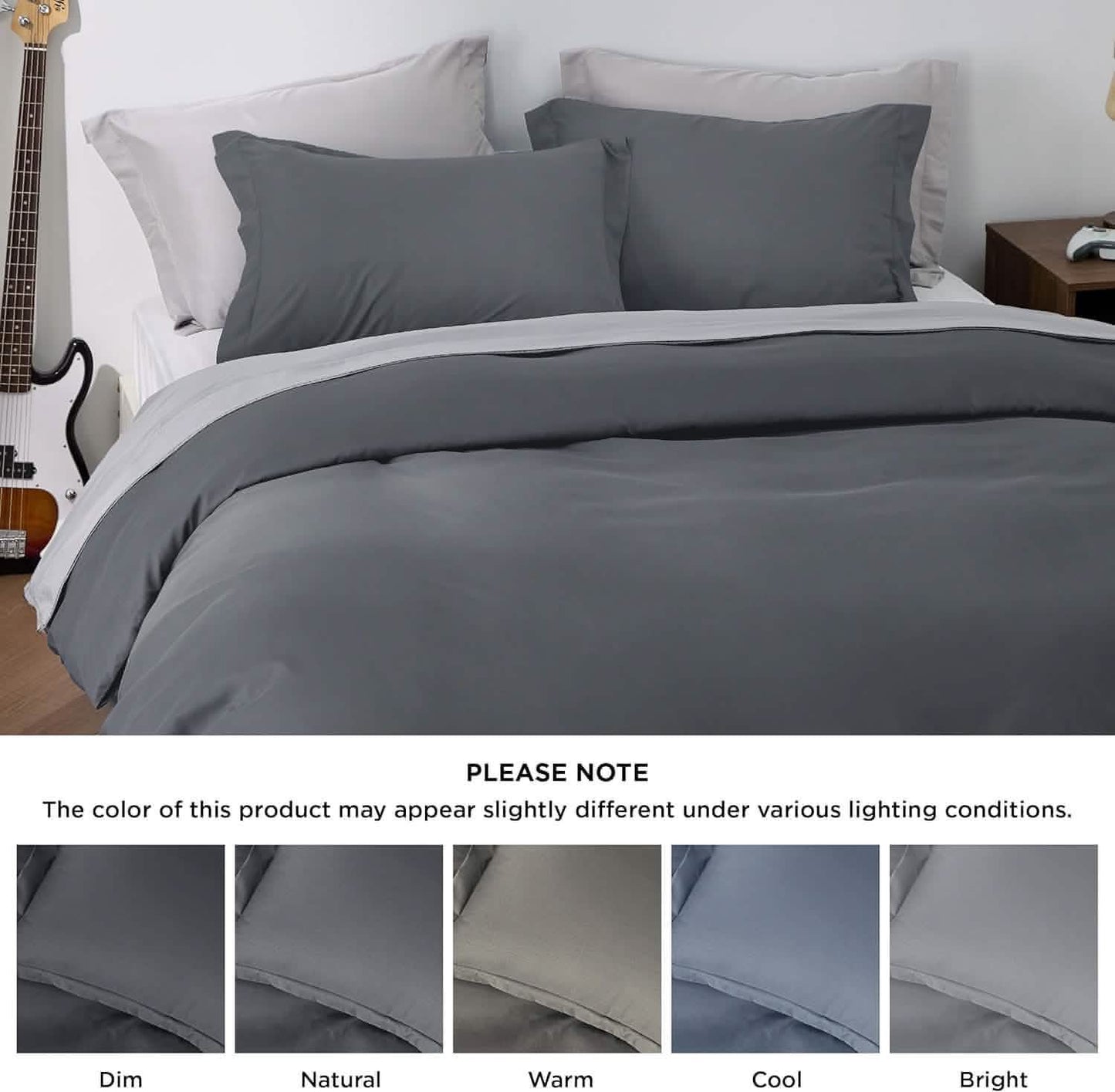 Brushed Polyester Microfiber Duvet Cover Set