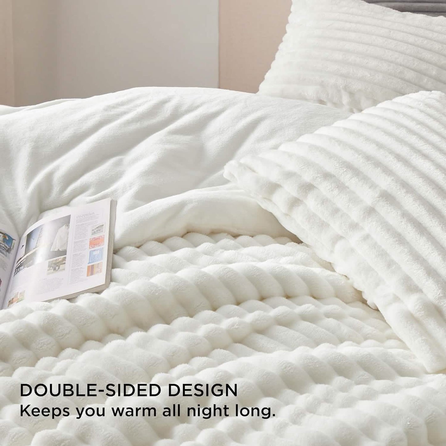 Striped Flannel Comforter Set