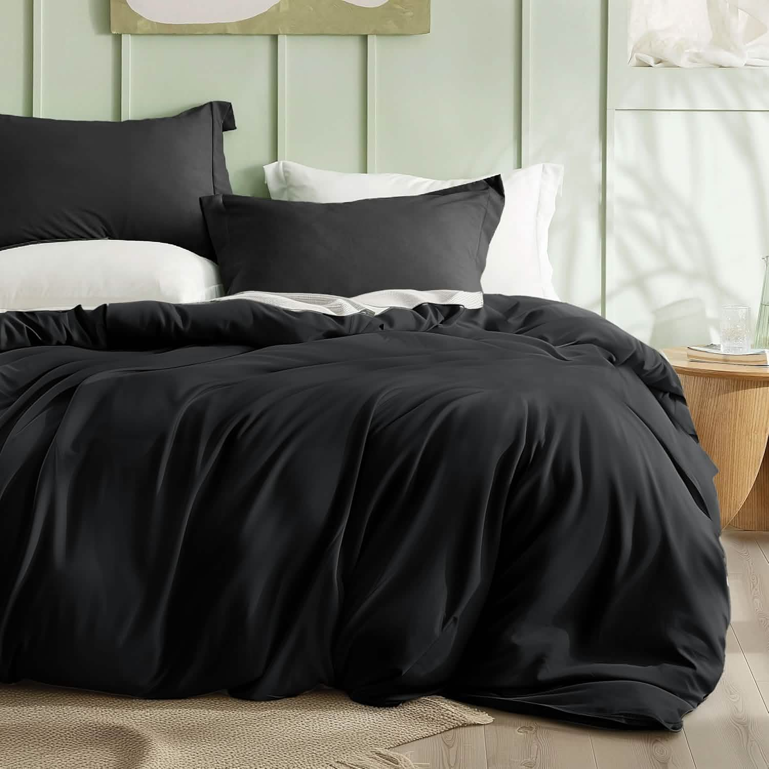 Polyester and Rayon Derived Duvet Cover Set