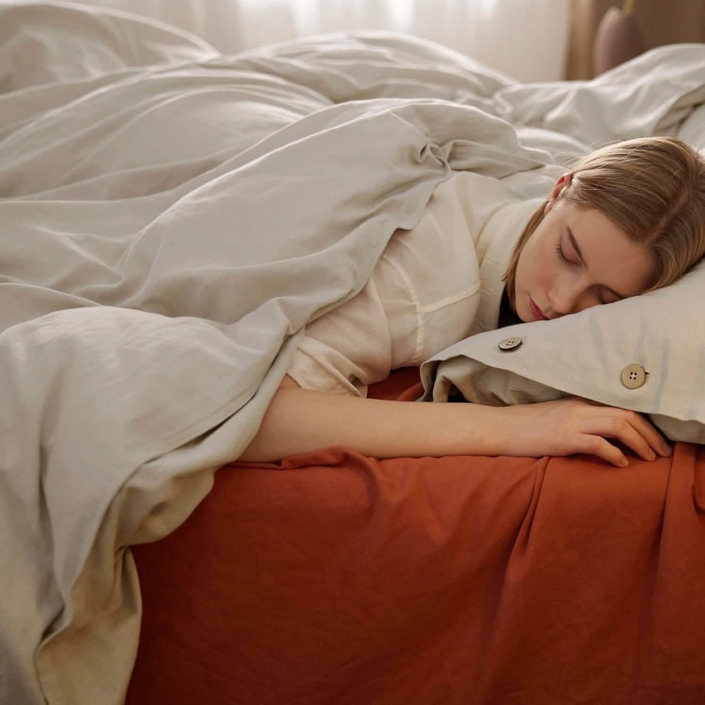 Cotton Linen Hybrid Duvet Cover Set