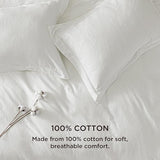 Bedsure 100% Cotton Greek Key Jacquard Duvet Cover Set