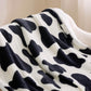 Printed Throw Sherpa Blanket Print-cow