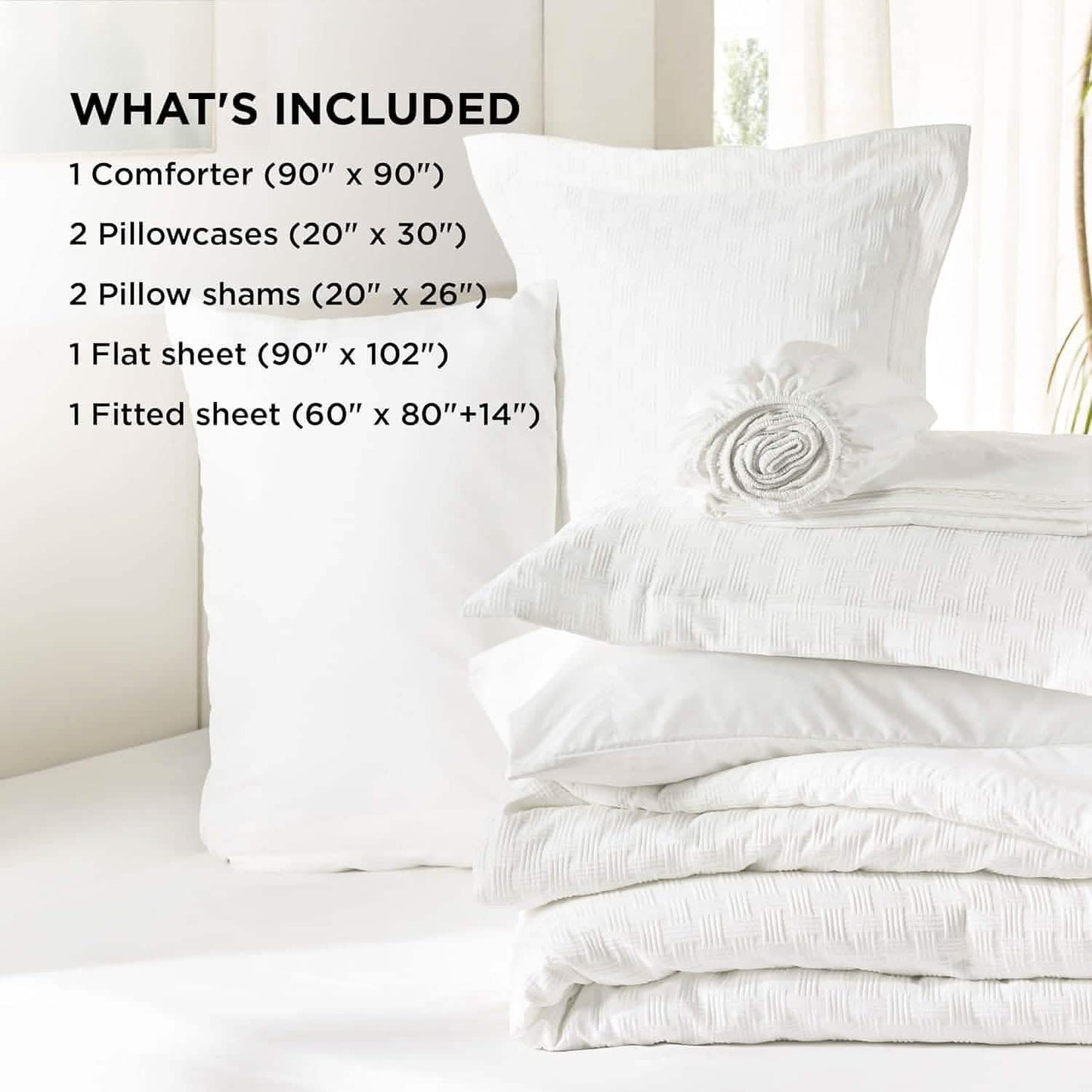 Jacquard Basket Weave Comforter Set
