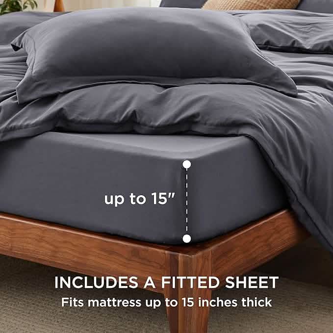 Comprehensive Prewashed Duvet Cover Set