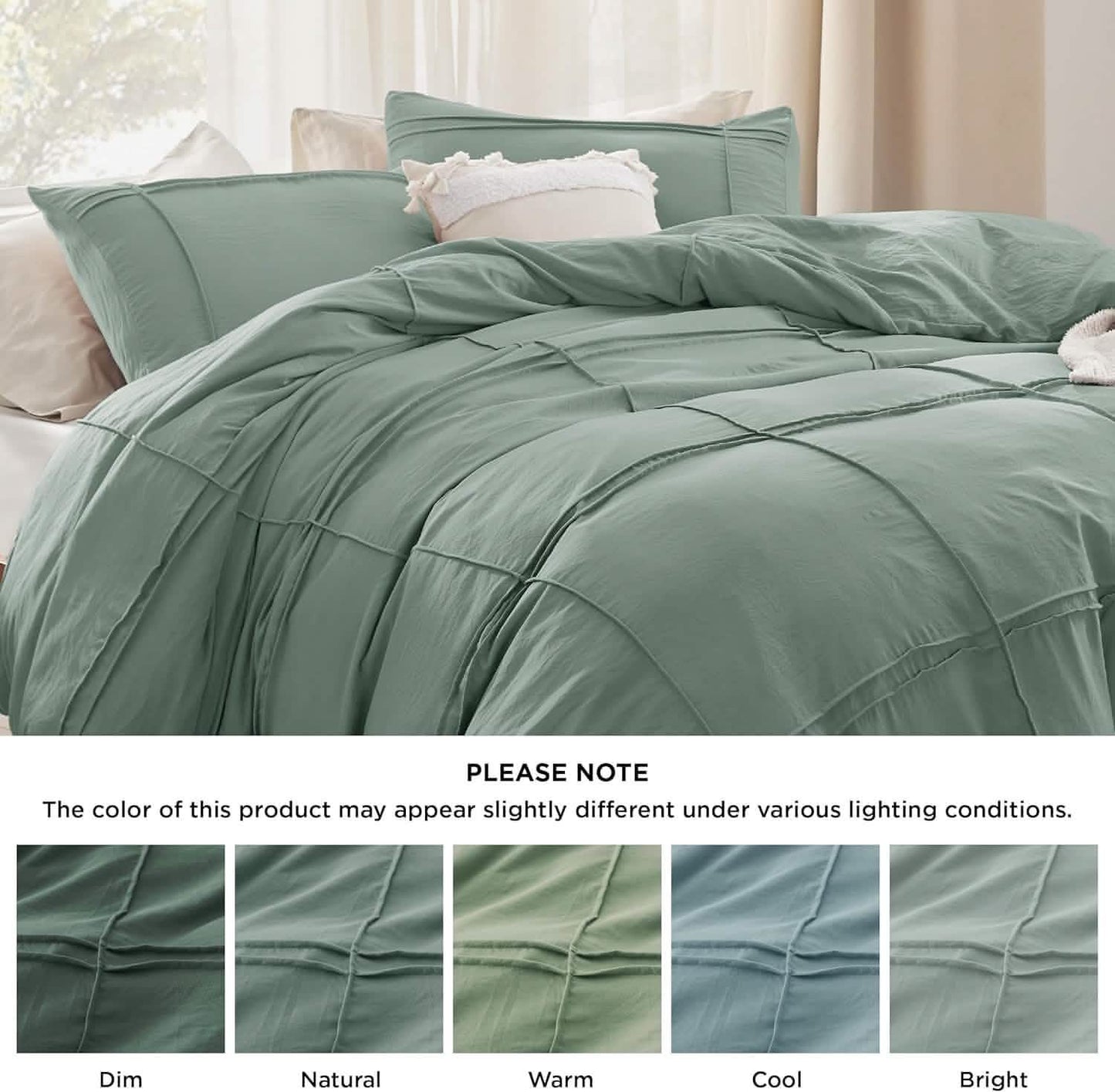Striped Tufted Embroidery Duvet Cover Set