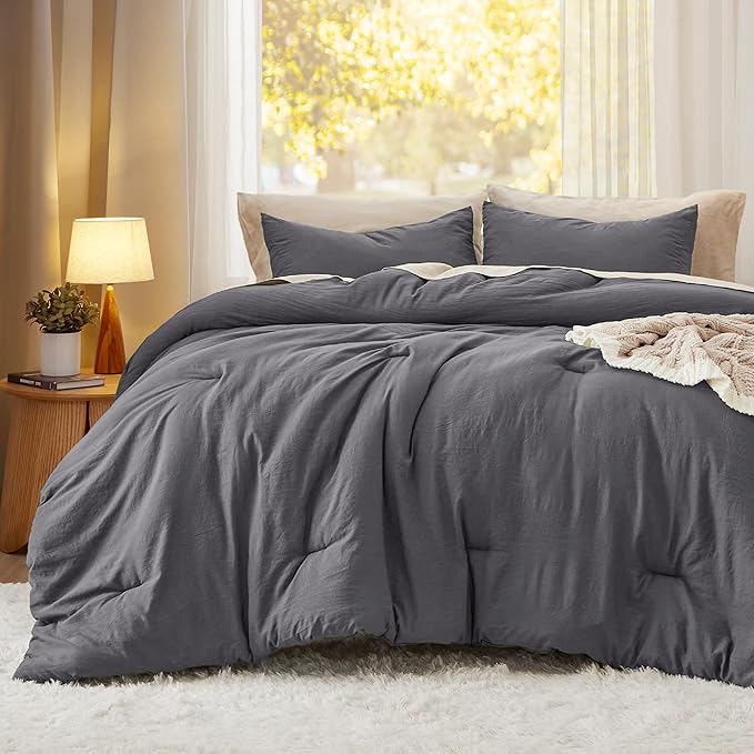 Prewashed Reversible Comforter Set