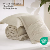 Bedsure Classic Waffle Weave Comforter Set