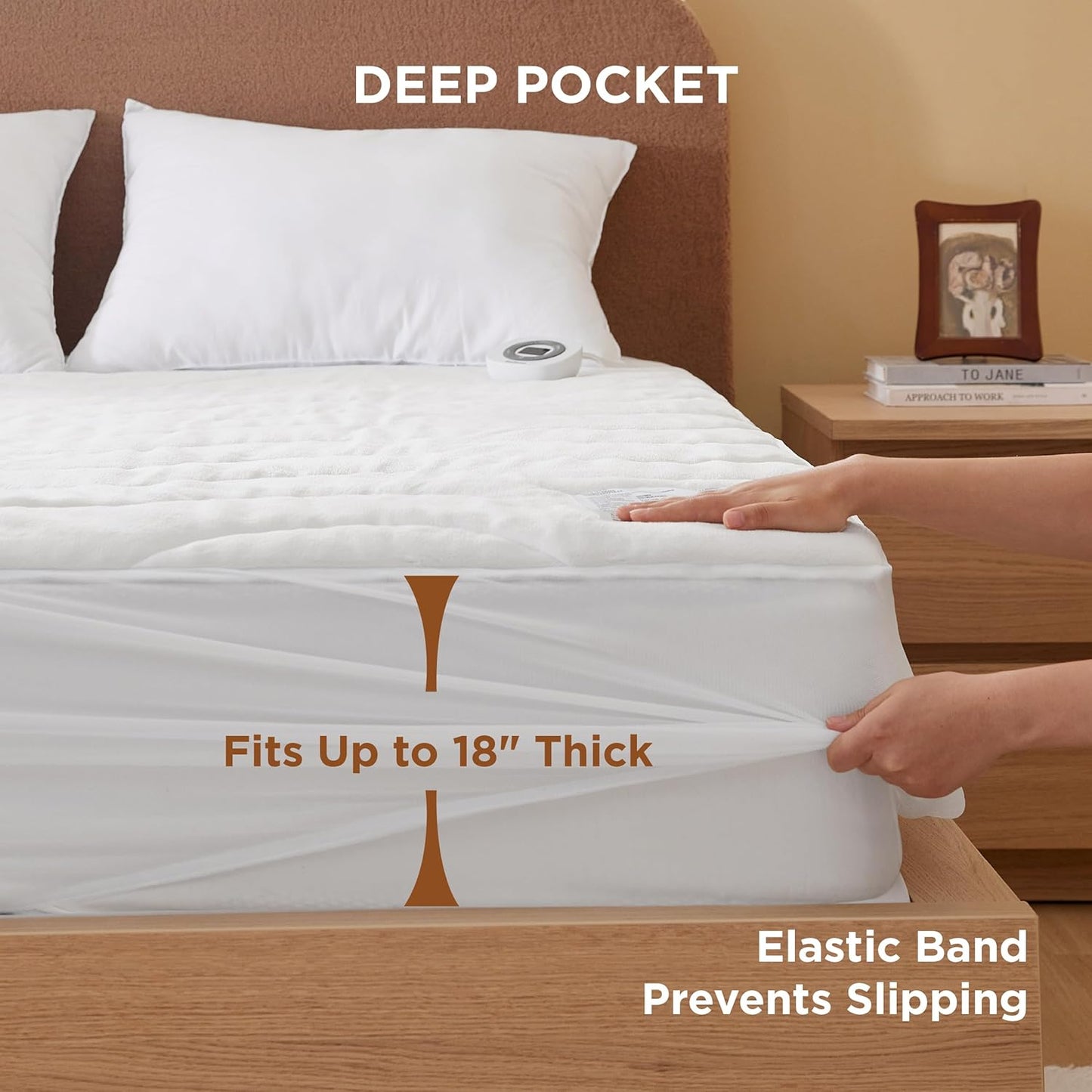 GentleSoft® Coral Fleece Heated Mattress Pad