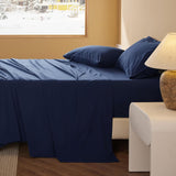 Bedsure Faux Cotton Flannel Sheet Set