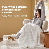 Bedsure Fuzzy Wave Faux Fur Blanket