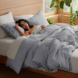 Rayon Derived from Bamboo and Linen Duvet Cover Set