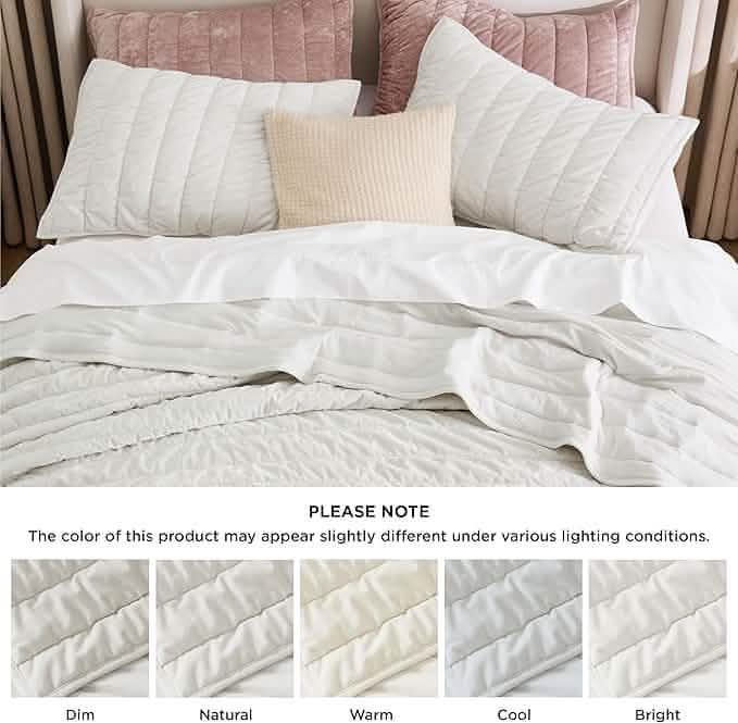 Grace Striped Velvet Quilt Set