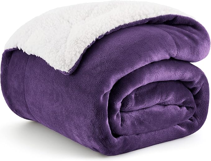 Sherpa and Fleece Reversible Blanket