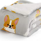 Printed Throw Sherpa Blanket Print-corgi