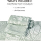 Yarn-Dyed Leaf Jacquard Duvet Cover Set