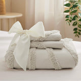 Bedsure 100% Cotton Tufted Duvet Cover Set