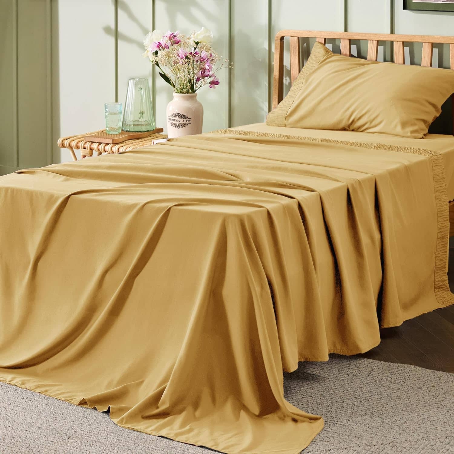 Ruched Sheet Set-2