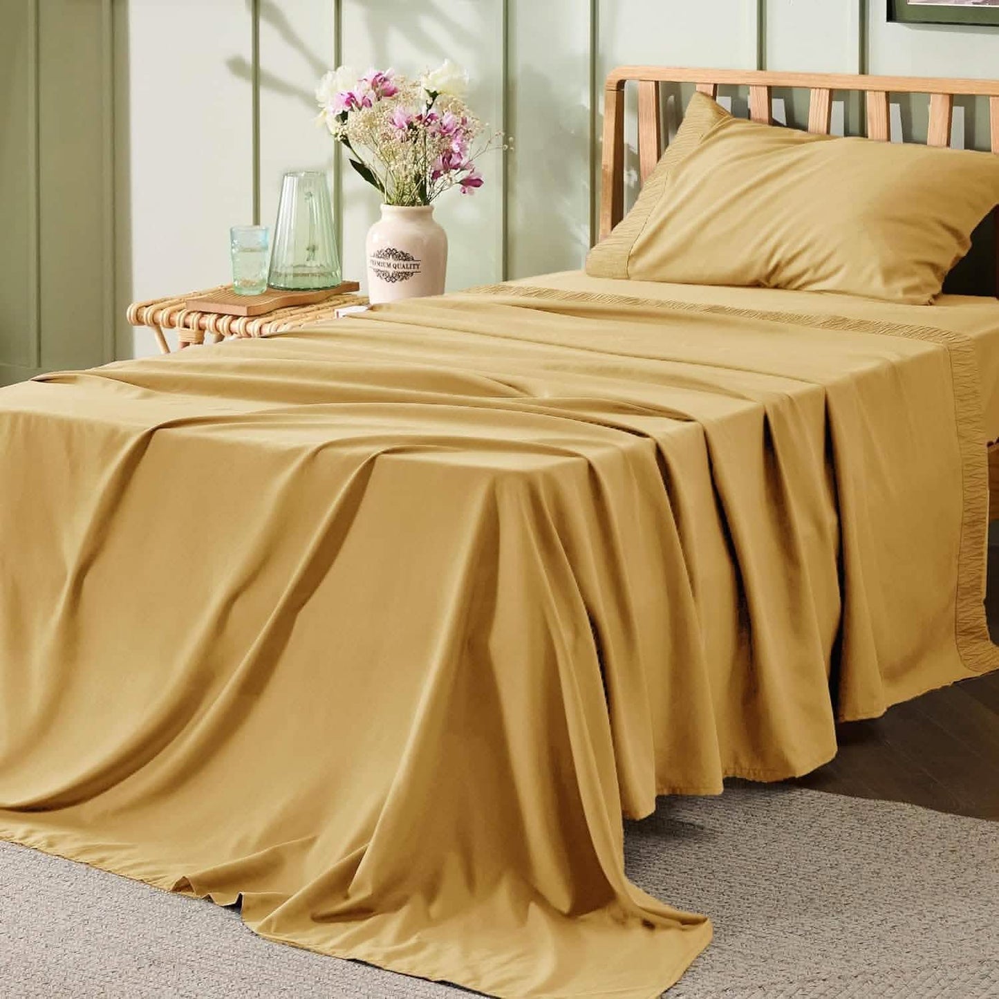 Ruched Sheet Set-2