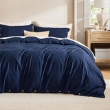 Rayon Derived from Bamboo and Linen Duvet Cover Set