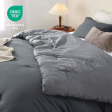 Prewashed Plain Comforter Set